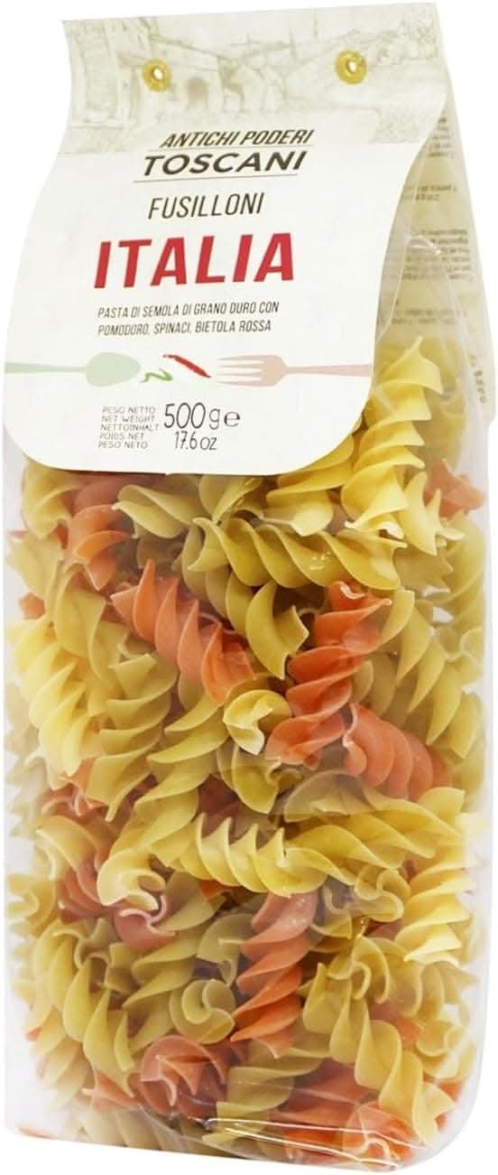 Antichi Poderi Toscani, Pasta, Fusilloni Tricolore, 500 gr
