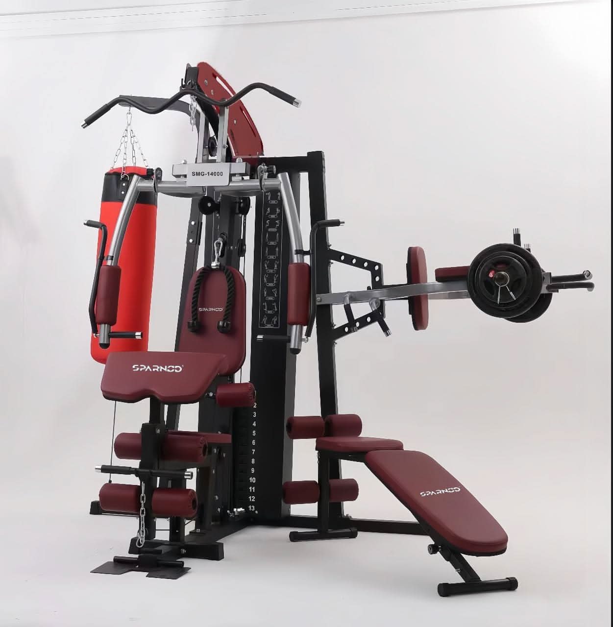 Sparnod Fitness Three Station Multi Functional Home Gym, SMG-14000