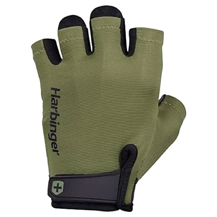 Harbinger Power 2.0 Unisex Weightlifting Gloves Green.