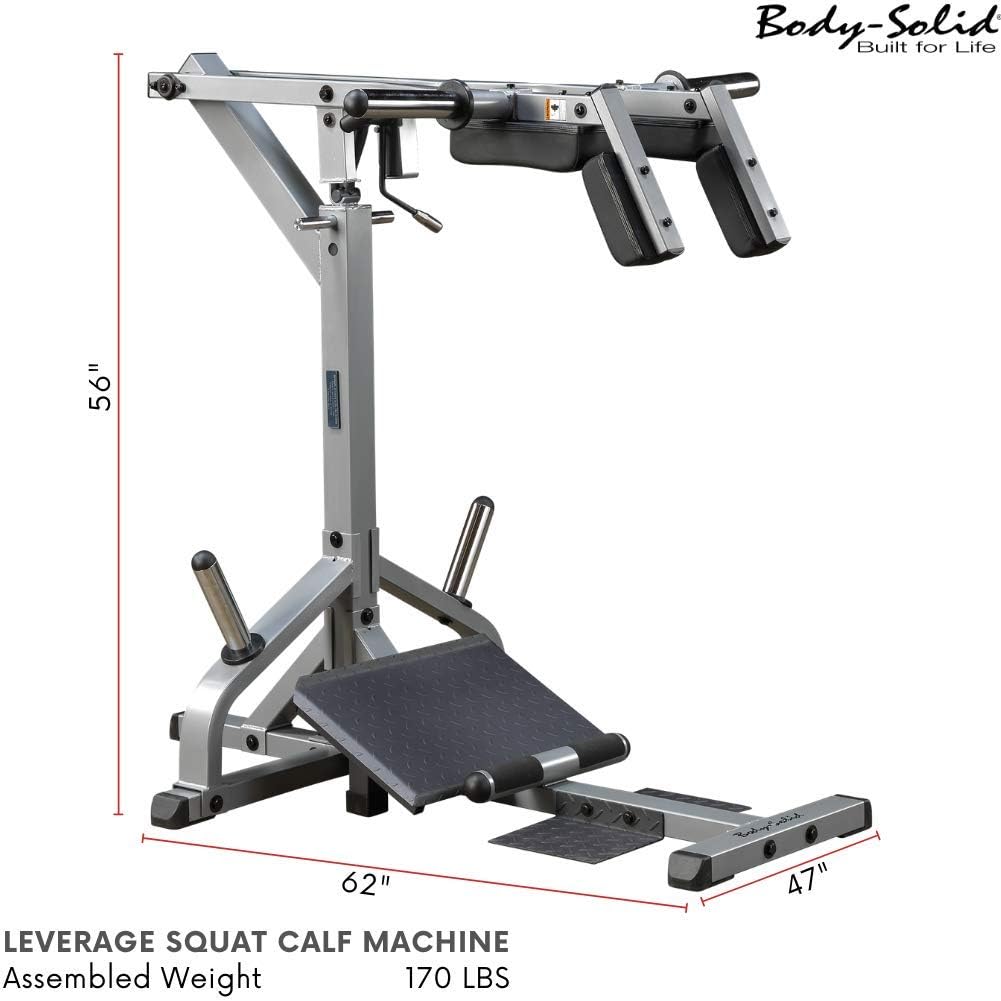 Body Solid GSCL360 Leverage Squat Calf Machine – Lower Body Strength Trainer