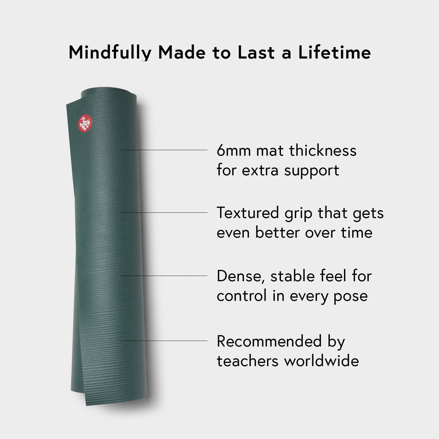 Manduka Pro 85" (215 cm) Yoga Mat, 6mm