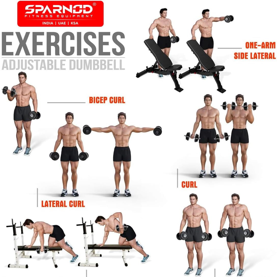 Sparnod Fitness Dumbbell Set With Case, SD-30