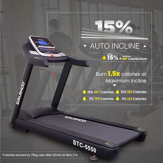 Sparnod Fitness, Heavy-duty Commercial Treadmill, STC-5550