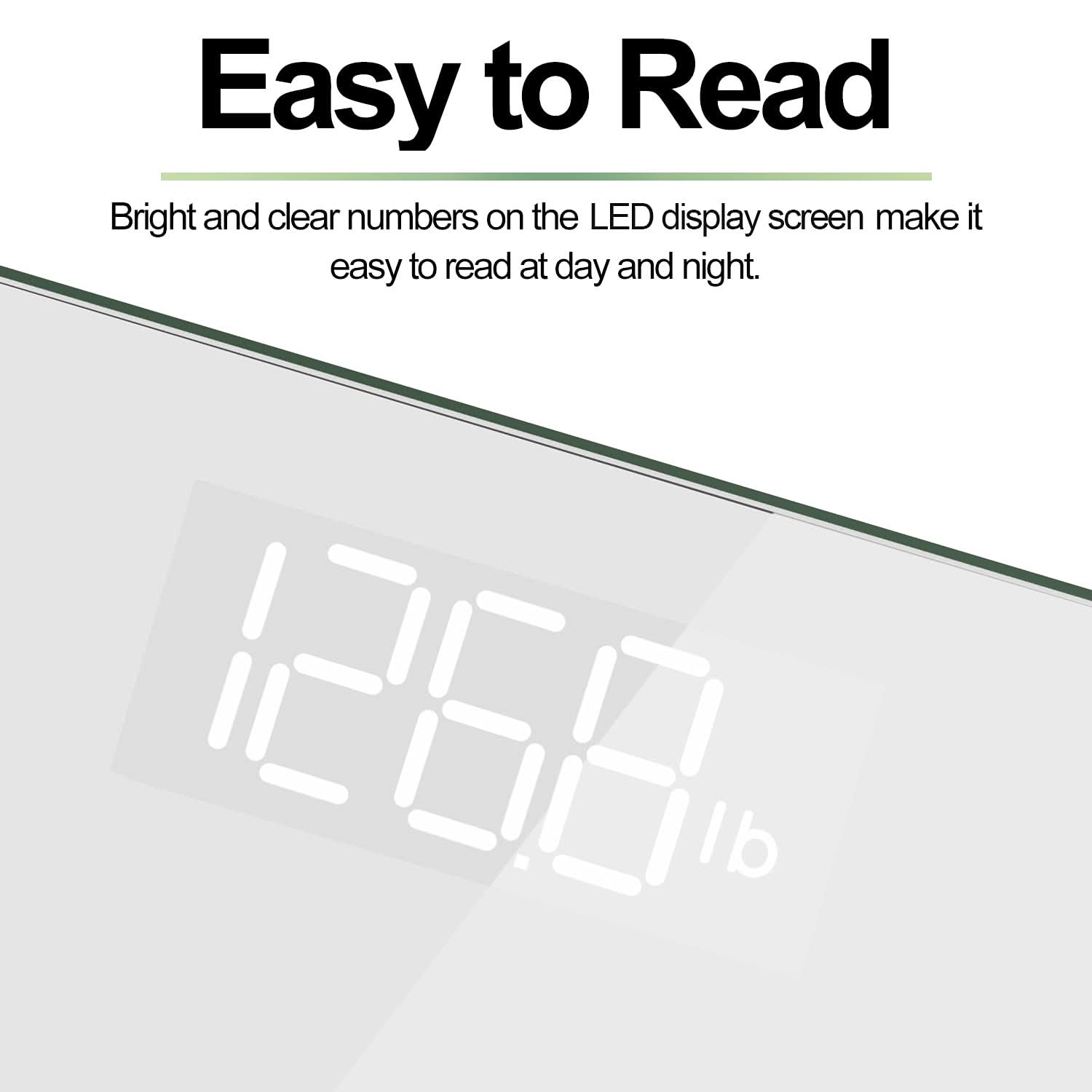 RENPHO Digital Bathroom Scale, Highly Accurate Body Weight Scale with Lighted LED Display, Round Corner Design, 400 lb - Core 1S