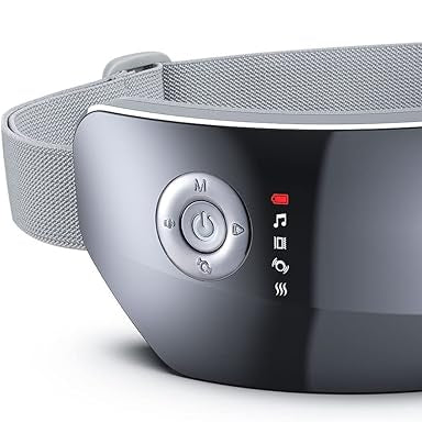 RENPHO True View Eye Massager for Migraines, 5 Modes Rechargeable Heated Temple Massager for Eye Relax, Improve Eye Circulation, Reduce Dry Eyes, Dark Circles, Delay Eye Aging