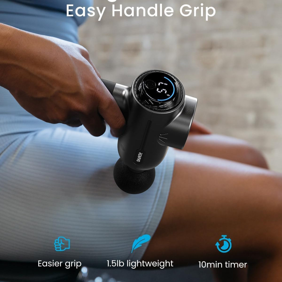 Renpho Active Massage Gun with Heat Deep Tissue Muscle, Handheld Body Massager