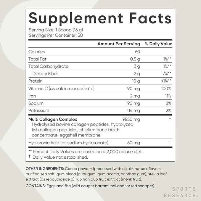 Multi Collagen Protein Powder (Types I, II, III, V & X)