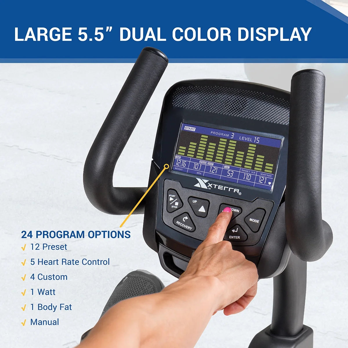 XTERRA Fitness SB2.5 Recumbent Bike with 24 Magnetic Resistance Levels