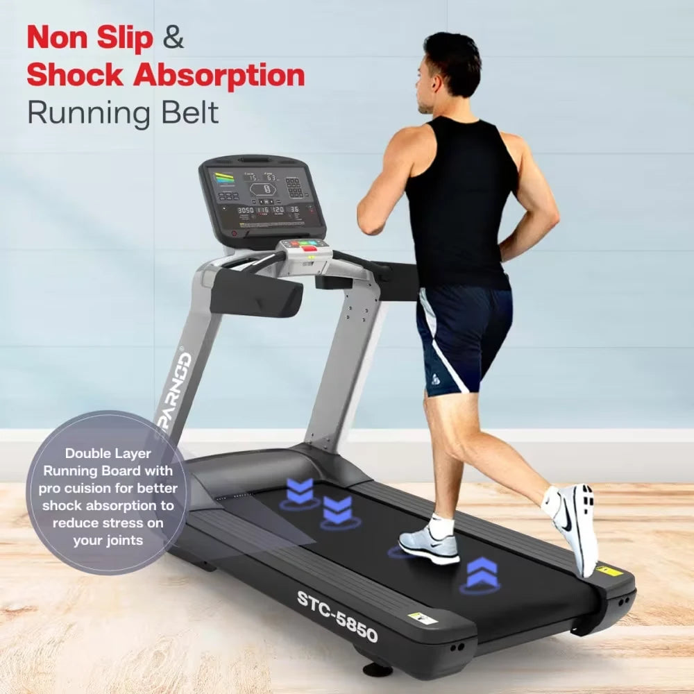 Sparnod Fitness, (6 HP AC Motor) Automatic Motorized Walking and Running Commercial Treadmill, STC-5850