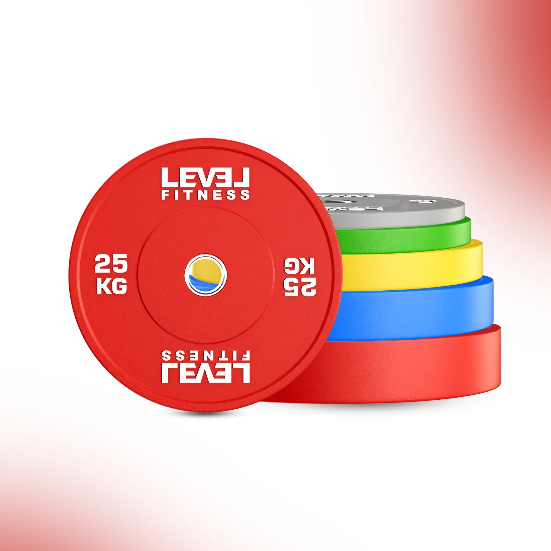 Level Fitness Color Bumper Plates 5 Kg to 25 Kg