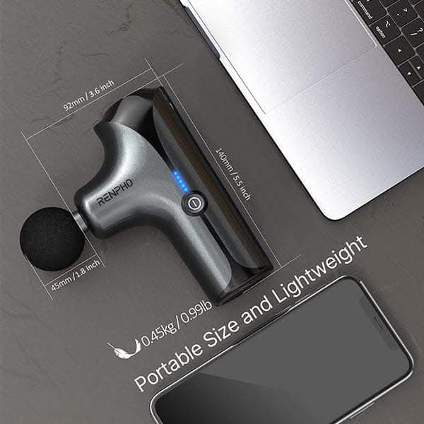 Renpho Handheld Portable Electric Body Massager?Deep Tissue Percussion Muscle Massage Gun for Athletes with 5 Speeds, Ultra Small & Quiet Massagers for Home Office Gym