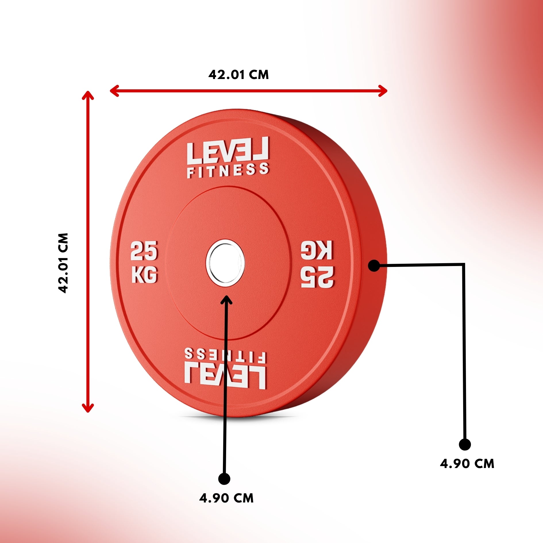 Level Fitness Color Bumper Plates 5 Kg to 25 Kg