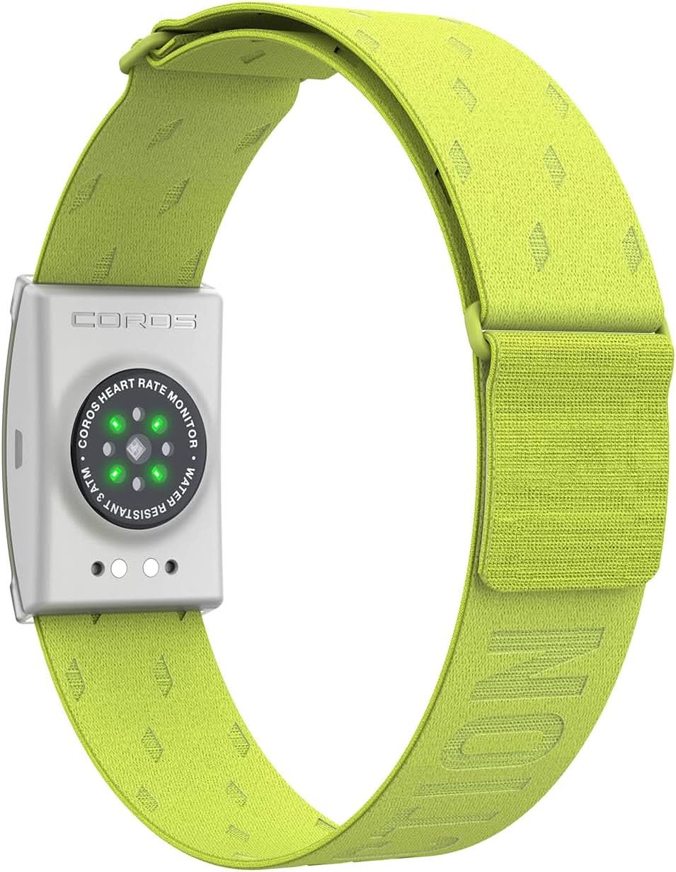 COROS Heart Rate Monitor, Comfort, Easy to wear, Auto-wear Detection, Advanced Sensor, Precise Data, Bluetooth, 38 Hours Battery Life Lime