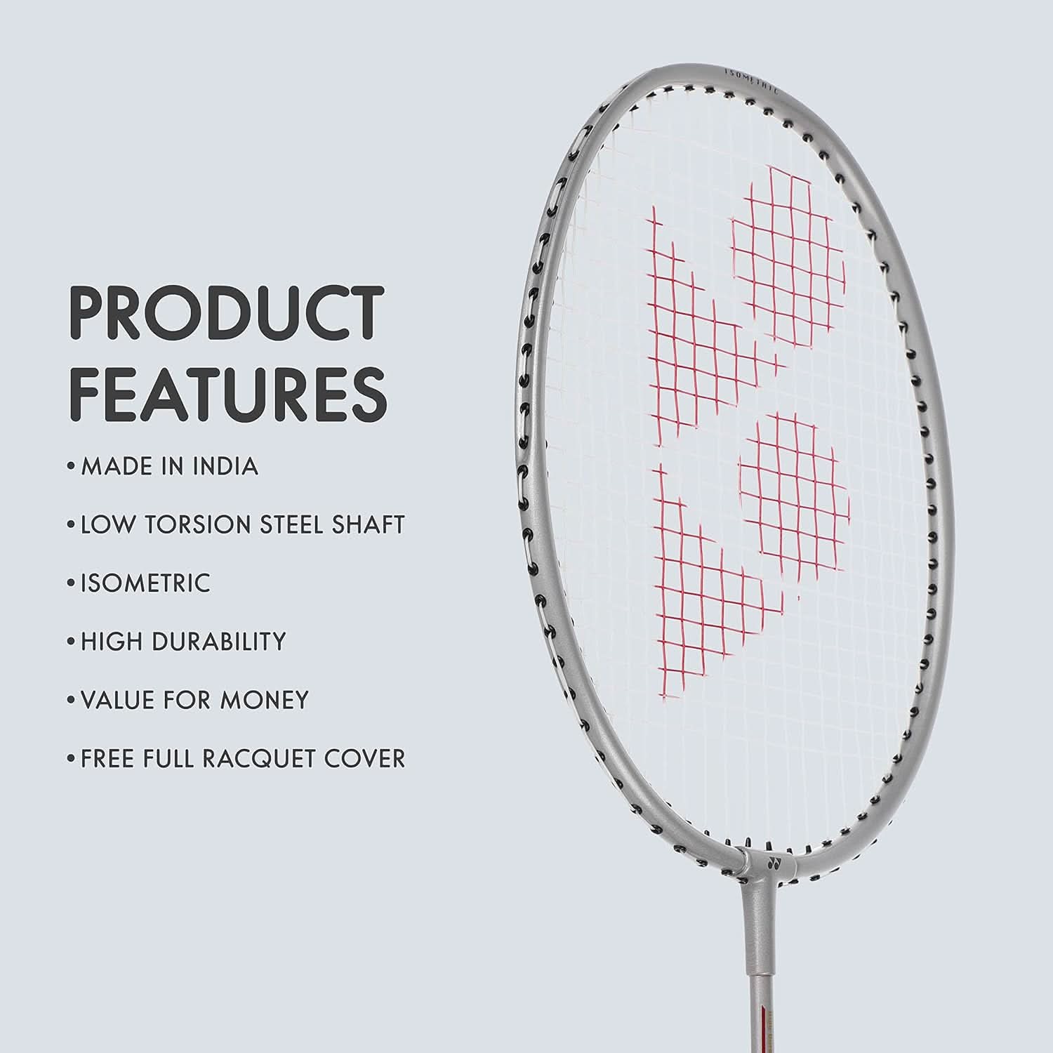 YONEX GR 303i Silver Badminton Racket, Strung
