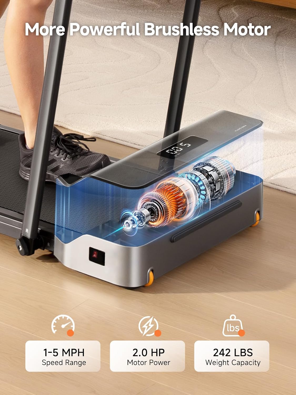 Kingsmith Z1R Foldable WalkingPad Treadmill With Handrail