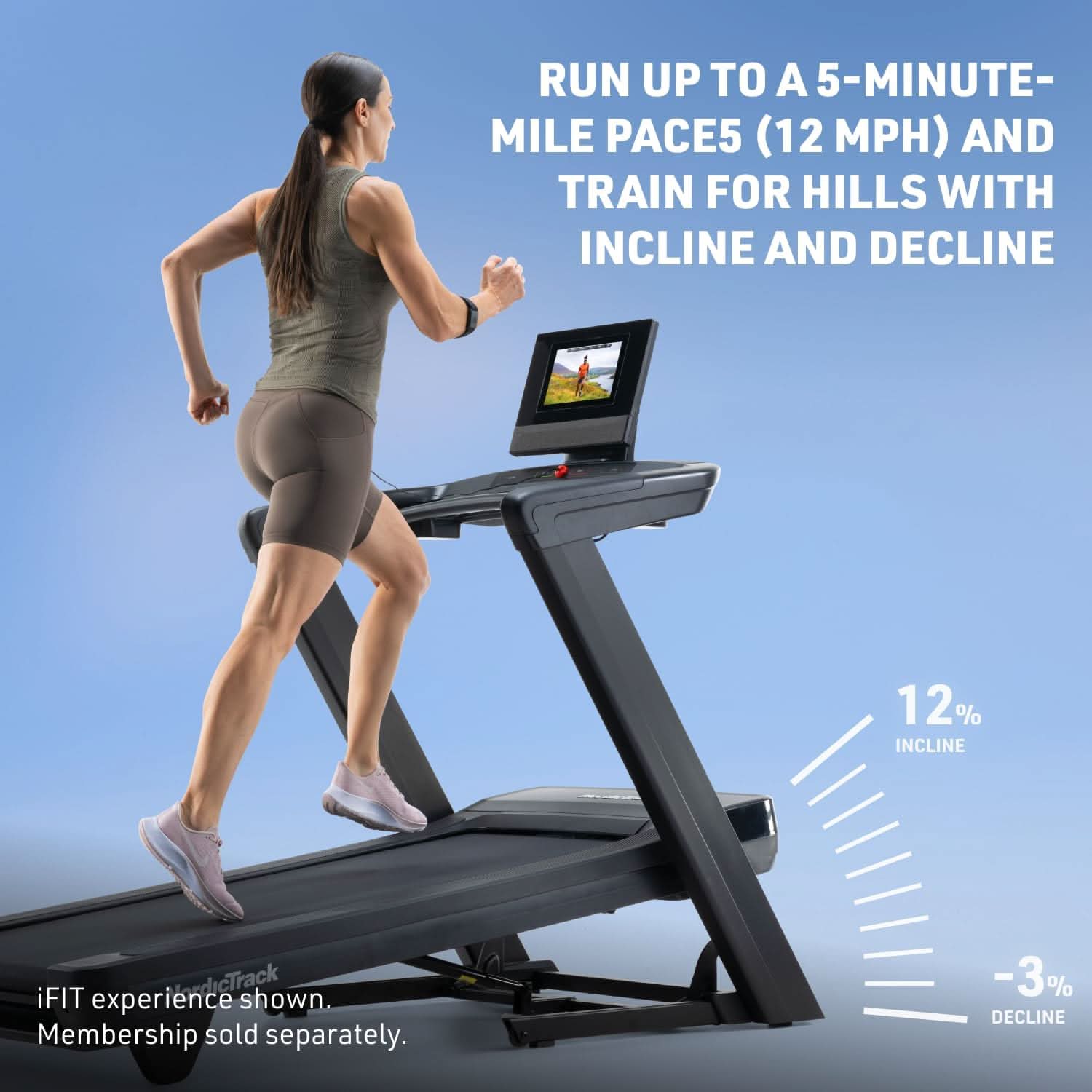 NordicTrack 1250 Treadmill (2025) - 10" Touchscreen, 12% Incline, 3.6 CHP Motor, Bluetooth