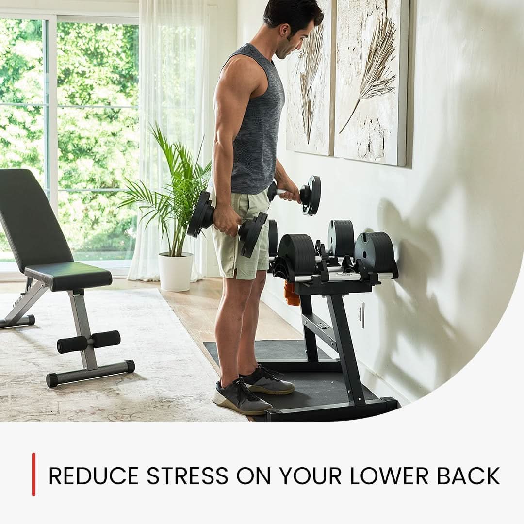 Level Fitness Adjustable Dumbbell Rack Stand For Home Gym