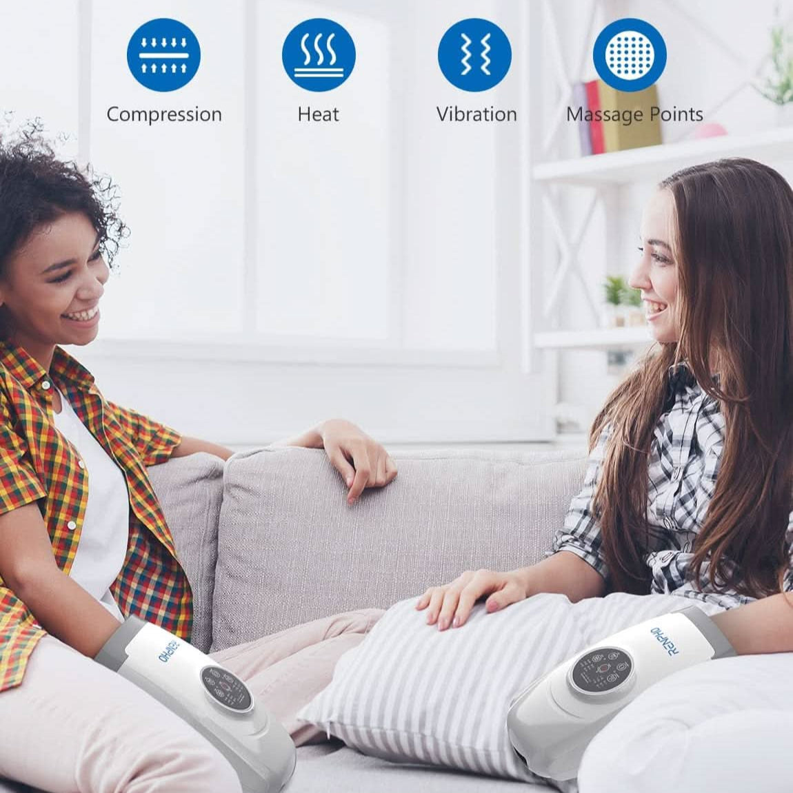 RENPHO Cordless Hand Massager Machine with 6 Levels of Massage and Intensity Compression for Palm Wrist Finger Numbness Fatigue Soreness Relief