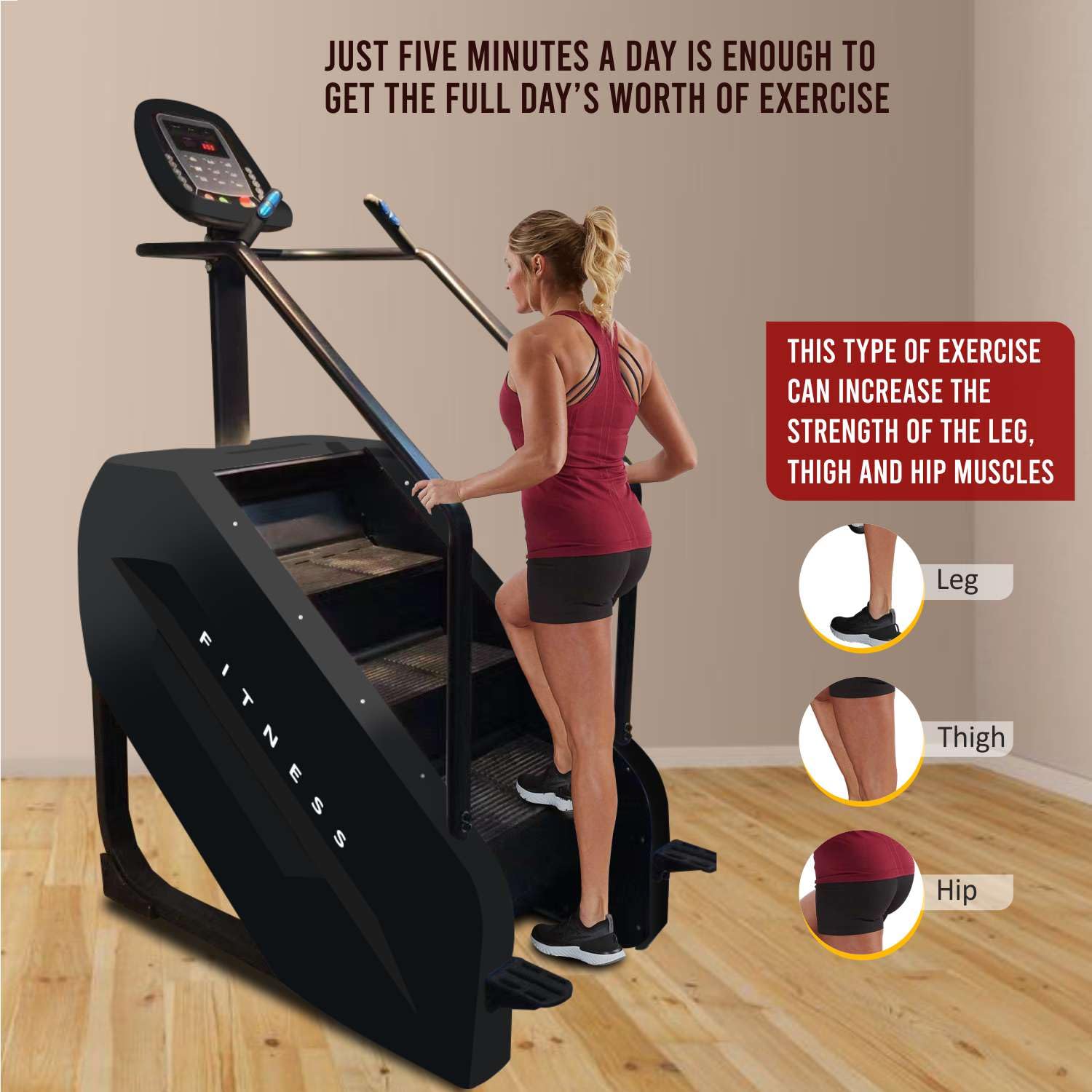 Sparnod Fitness SSM-01 Stair Climber – Compact Cardio Stepper Machine