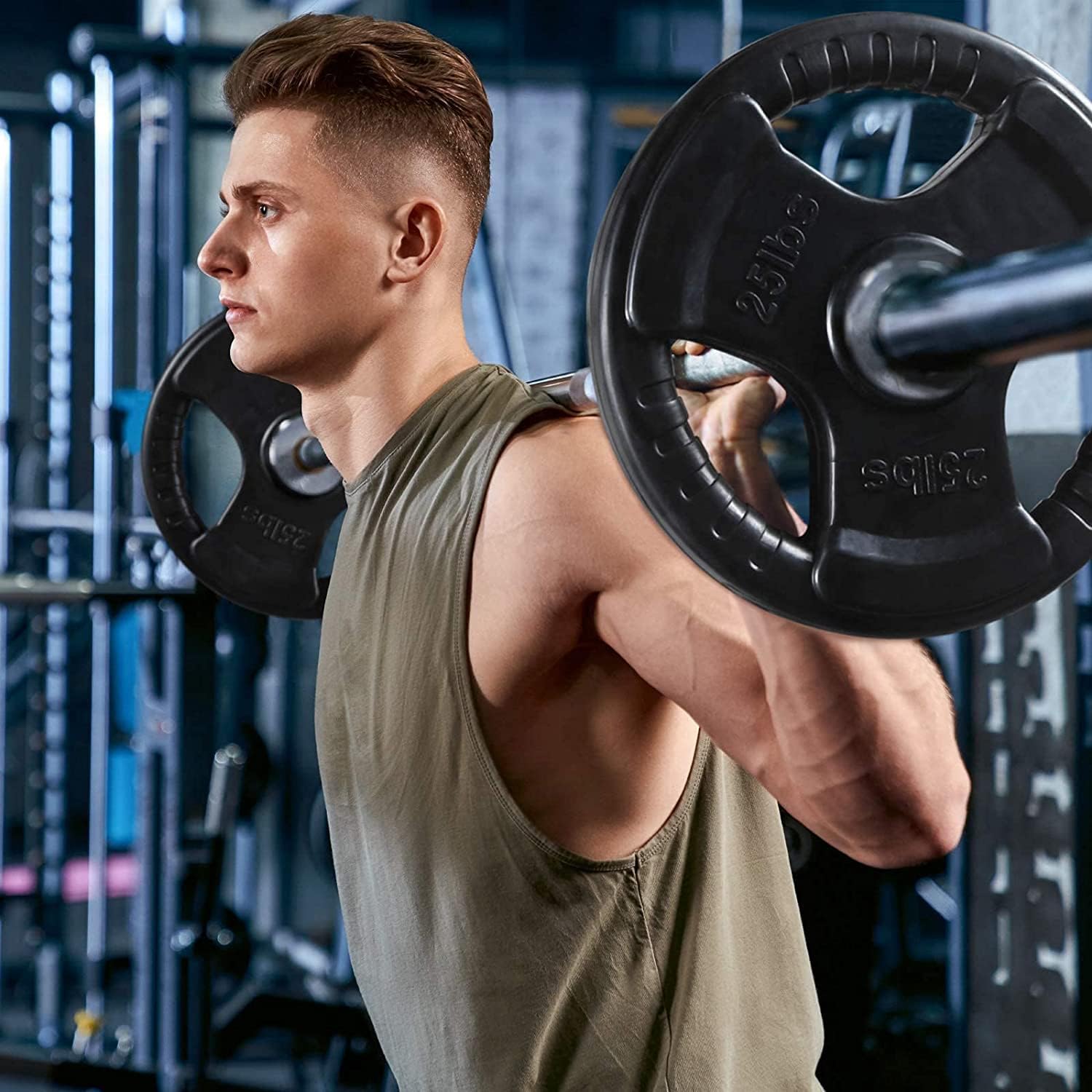 MF Olympic Rubber Weight Plates, MF-0093, 2.5 Kg to 25Kg, Sold as Piece