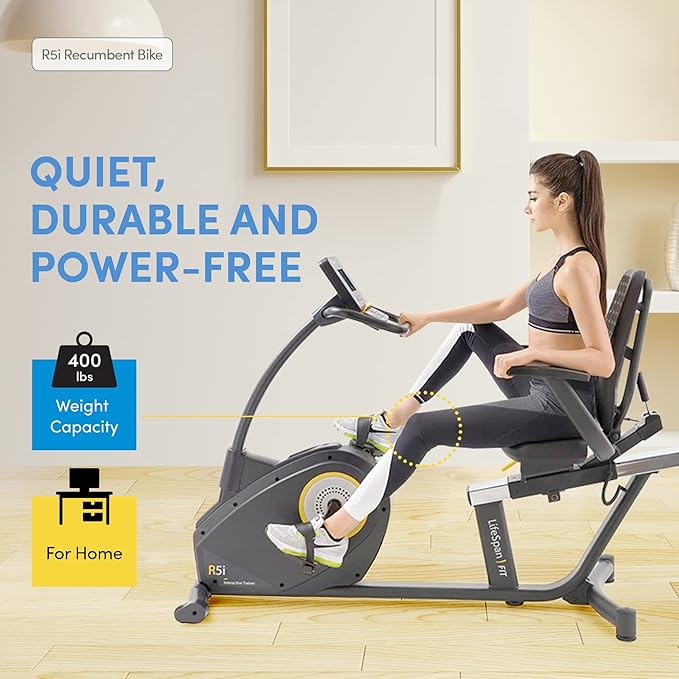 LifeSpan Fitness R5i Self-Generating Light-Commercial Recumbent Bike