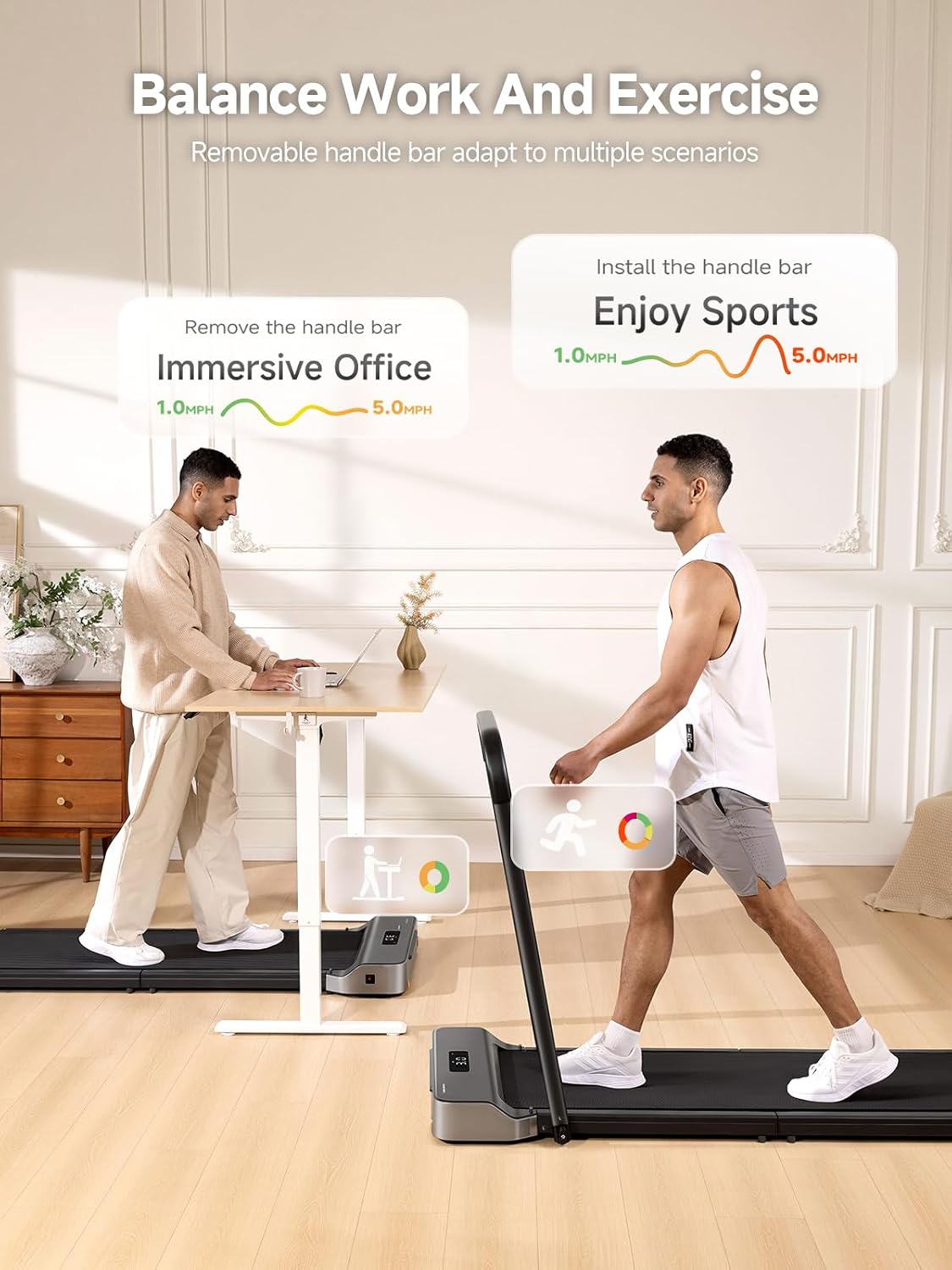 Kingsmith Z1R Foldable WalkingPad Treadmill With Handrail