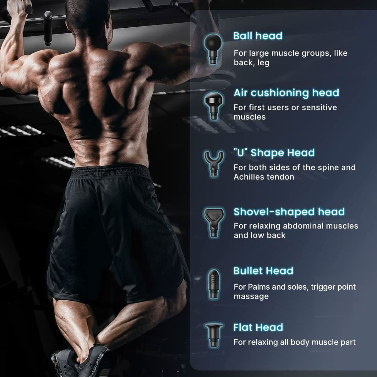 RENPHO R3 Power Upgrade Massage Gun Deep Tissue, New Percussion Muscle Massage Gun for Athletes, Powerful Portable Electric Handheld Deep Tissue Massager Gun, LED Touch Display, Black