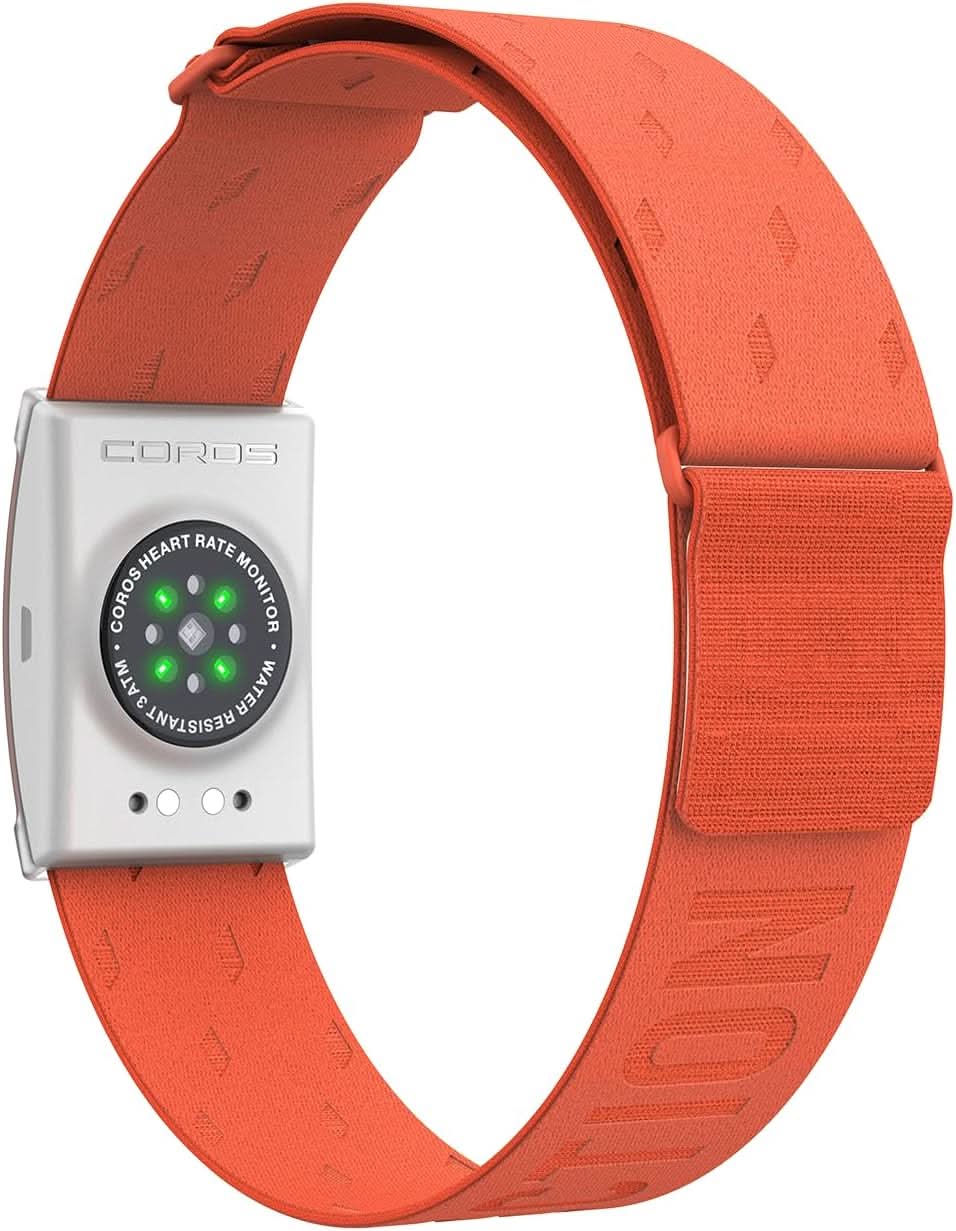 COROS Heart Rate Monitor, Comfort, Easy to wear, Auto-wear Detection, Advanced Sensor, Precise Data, Bluetooth, 38 Hours Battery Life Orange