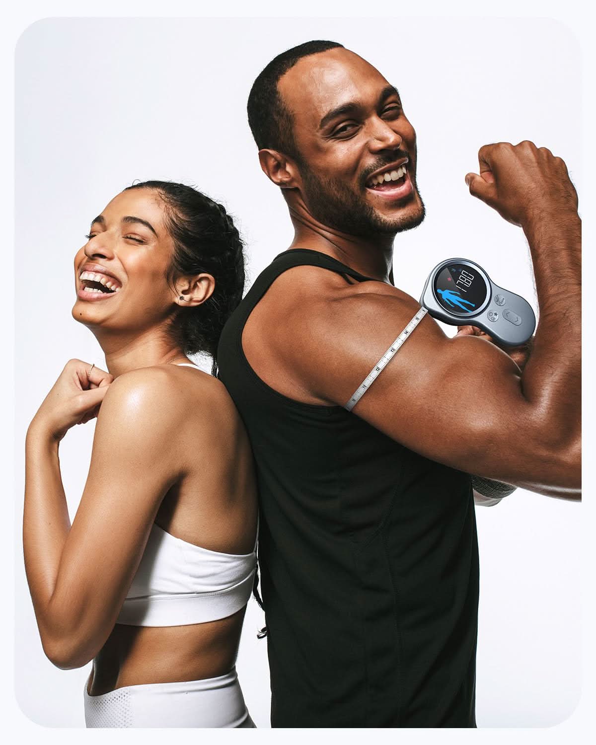 RENPHO Upgraded Body Measure Tape - Enhanced Tool for Monitoring Weight Loss, Muscle Gain, and Fitness Progress, Digital Smart Retractable Tape Measures in Both Inches and Centimeters with Precision
