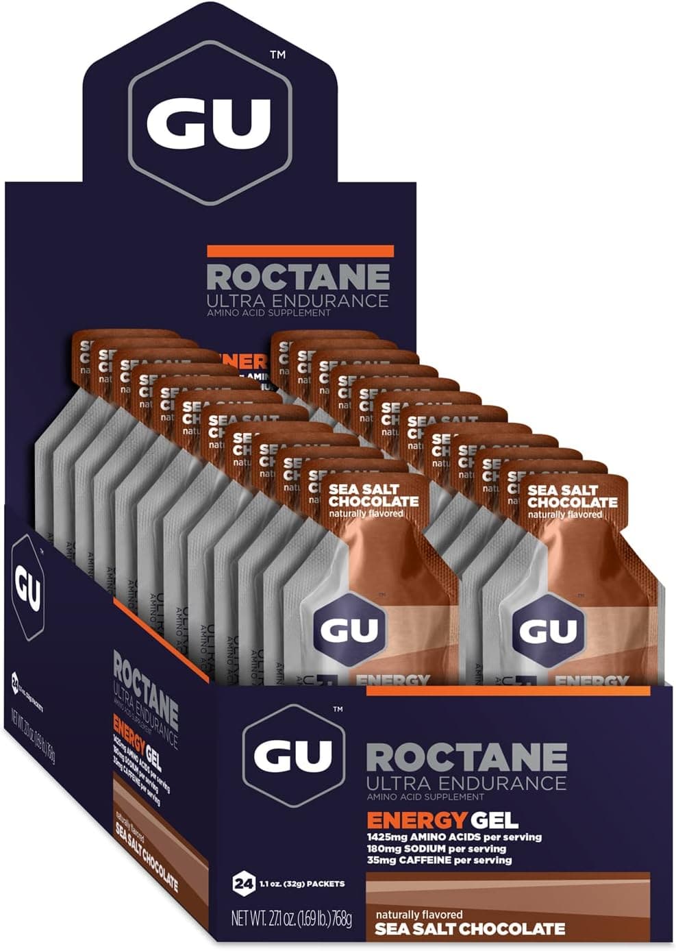 GU Energy Roctane Ultra Endurance Energy Gel, 24-Count (24-COUNT) - Athletix.ae