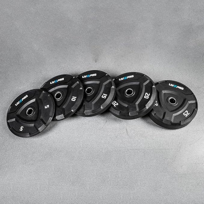 LivePro Premium Quality Bumper Plates (5 KG to 25 KG)