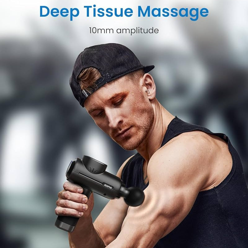 Renpho Percussion Massage Gun, Professional Powerful, 20 Speeds with 6 Massage Heads