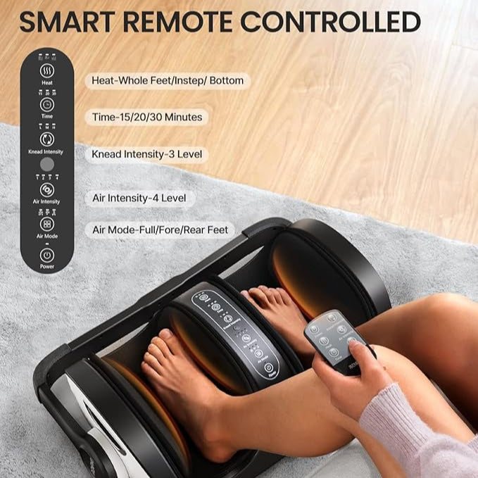 Renpho Shiatsu Foot and Calf Massager with Heat and Remote, Rolling Calf and Leg Massage with Handle