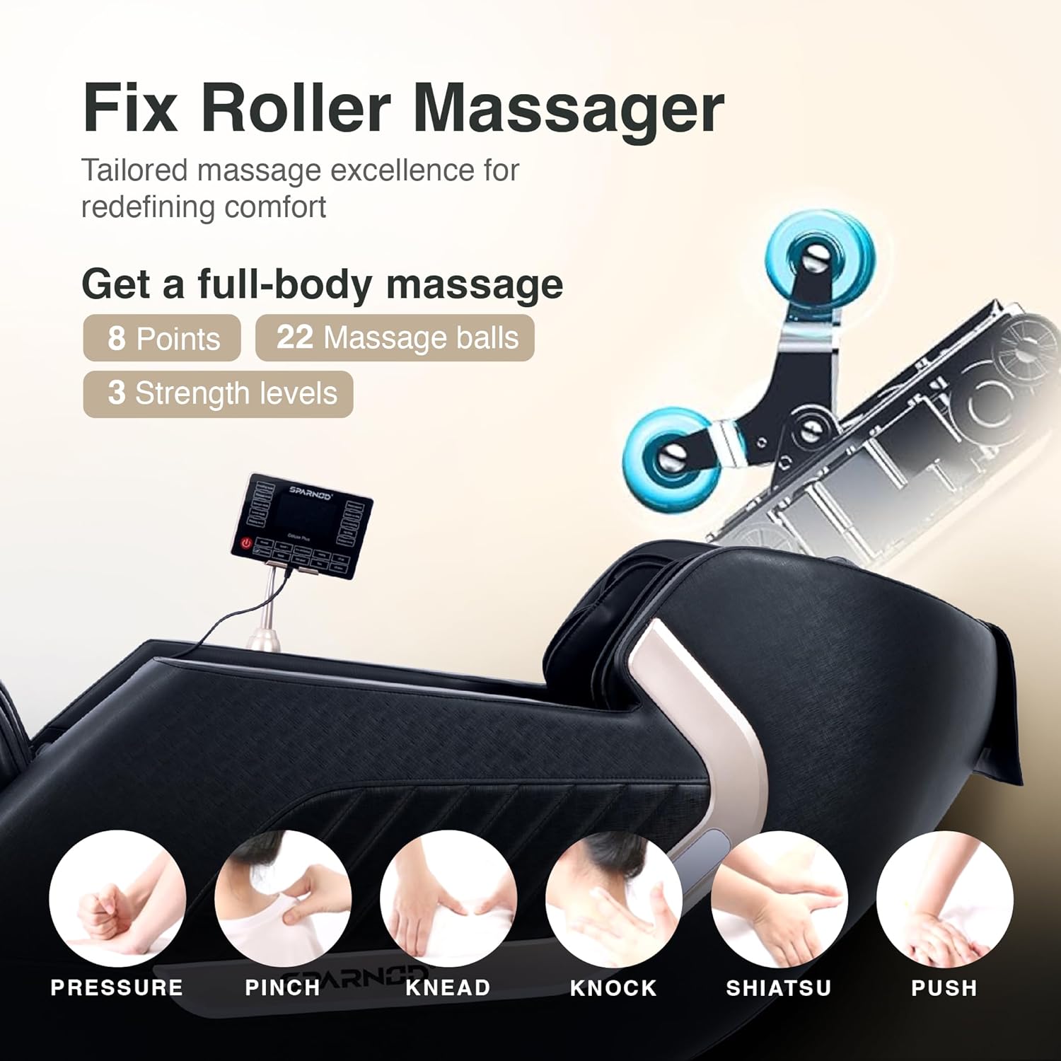 Sparnod Fitness Deluxe Plus Massage Chair, Deluxe Plus