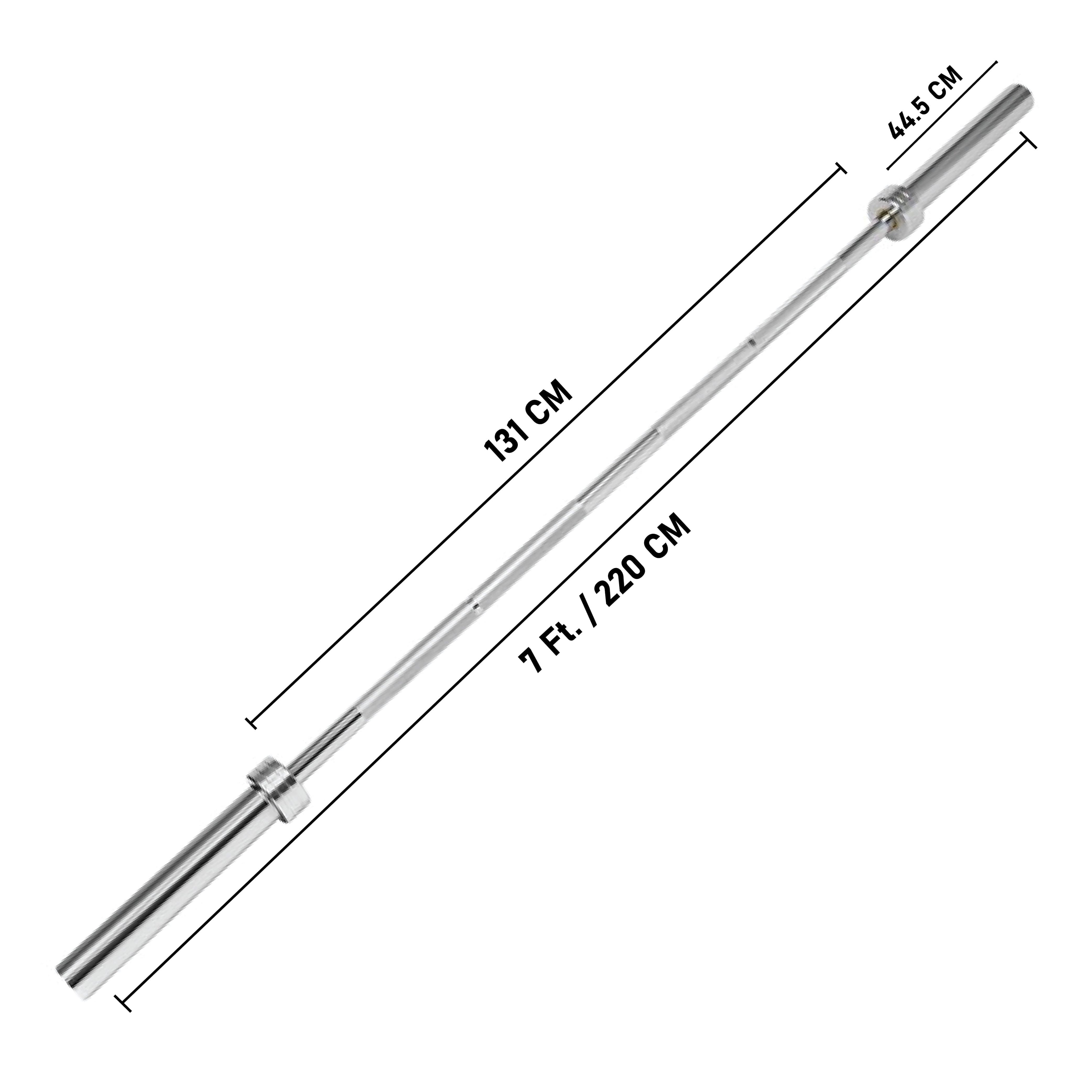 Combo 1441 Fitness 7 Ft Olympic Barbell with Black Olympic Tri-Grip Plates Set | 120 kg