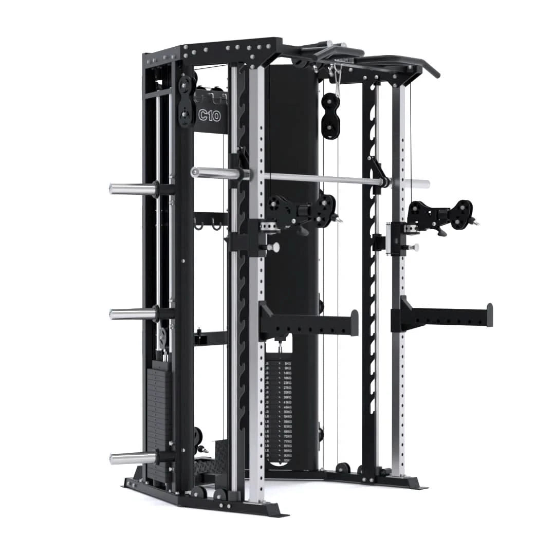 Force USA C10 All-In-One Trainer – Multifunctional Smith Machine, Power Rack & Cable Pulley System