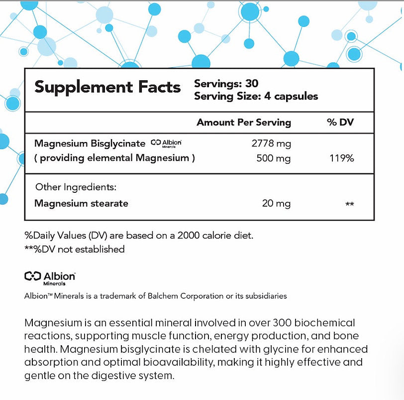 TWB Magnesium Pro | Albion® TRAACS® Magnesium Bisglycinate, 120 Capsules