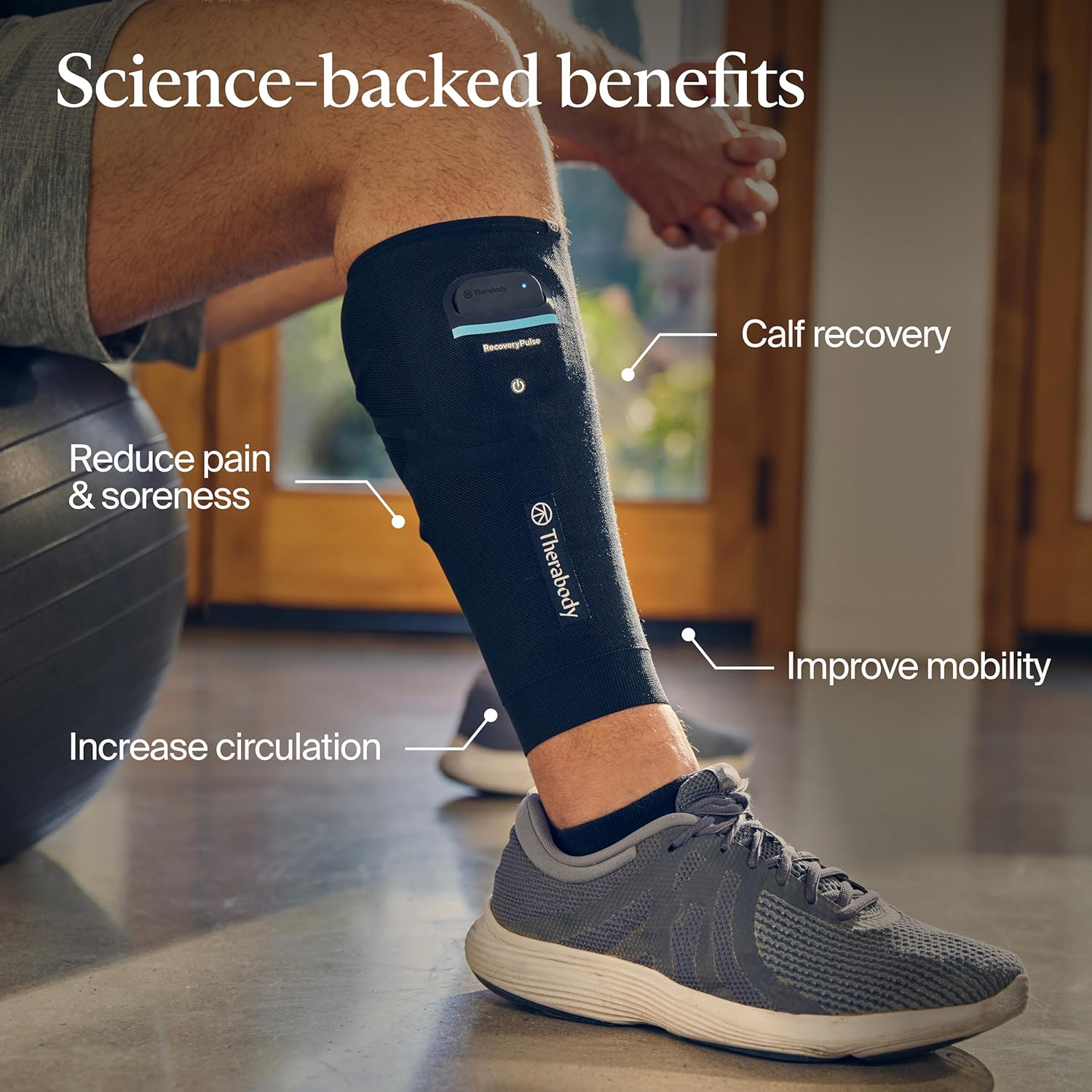 Theragun, Recoverypulse Calf Sleeve, Black