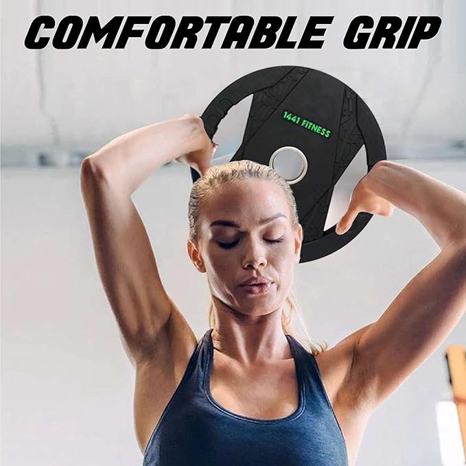 1441 Fitness Black Rubber Dual Grip Plate - 2.5 kg to 20 Kg (Sold as per Piece)