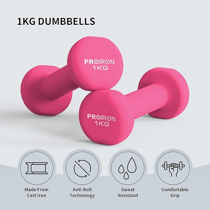 Ta Sports, Proiron Neoprene Dumbbells Weights Exercise & Fitness Dumbbells