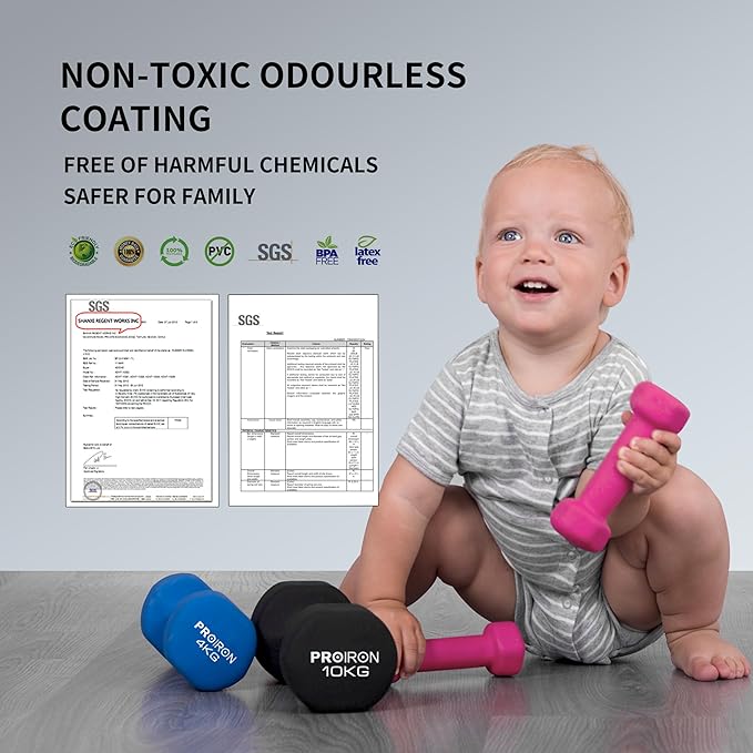 Ta Sports, Proiron Neoprene Dumbbells Weights Exercise & Fitness Dumbbells