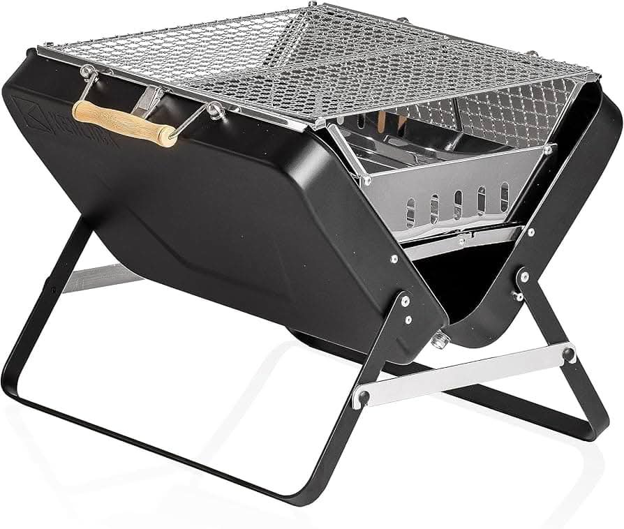 Kenluck Grill Celebration, Portable Barbeque Grill Matte Black