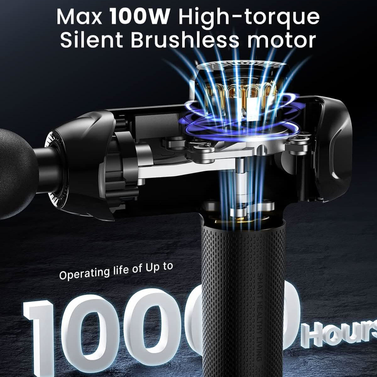 RENPHO R3 Power Upgrade Massage Gun Deep Tissue, New Percussion Muscle Massage Gun for Athletes, Powerful Portable Electric Handheld Deep Tissue Massager Gun, LED Touch Display, Black