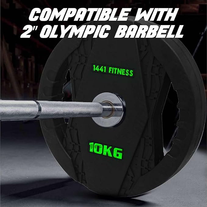 1441 Fitness Black Rubber Dual Grip Plate - 2.5 kg to 20 Kg (Sold as per Piece)