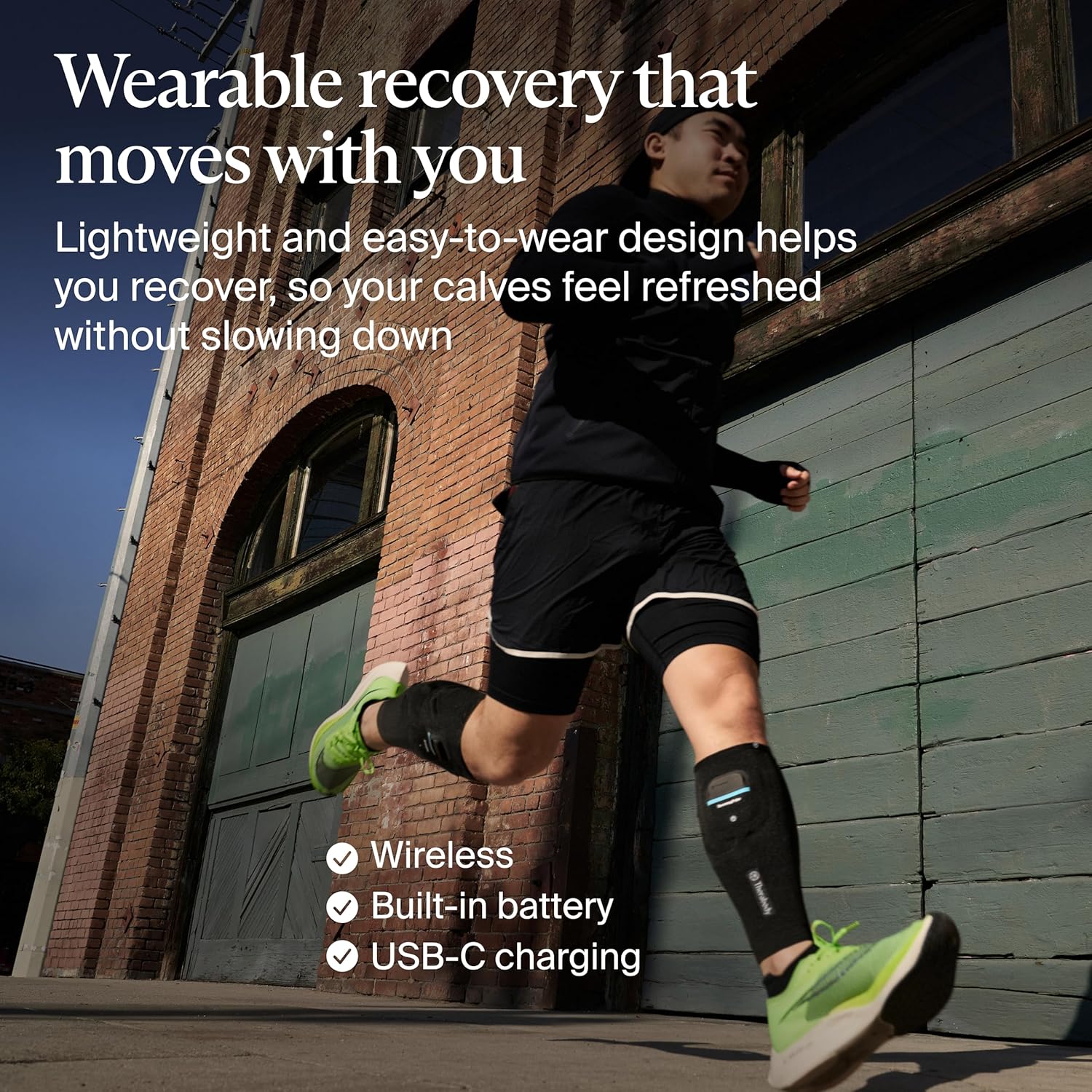 Theragun, Recoverypulse Calf Sleeve, Black