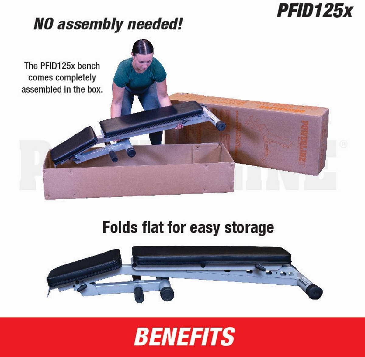 Body Solid PFID125X Powerline Multi-Bench – Folding Adjustable Weight Bench