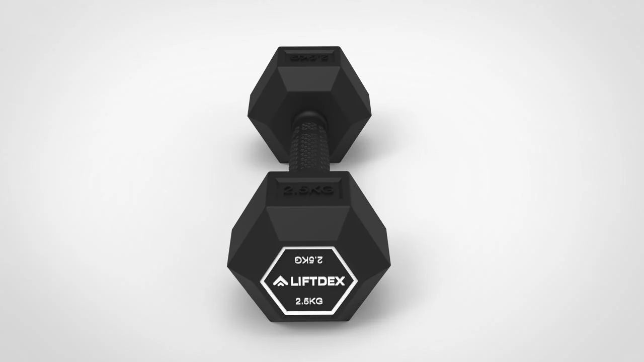 Liftdex Rubber Coated Dumbbell Set