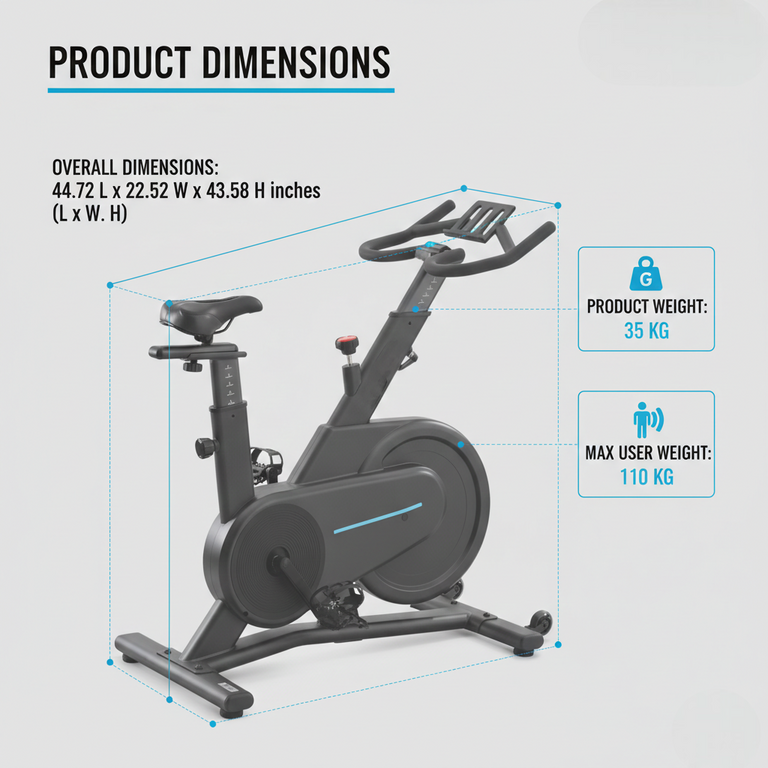 Marshal Indoor Magnetic Stationary Bike with Bluetooth