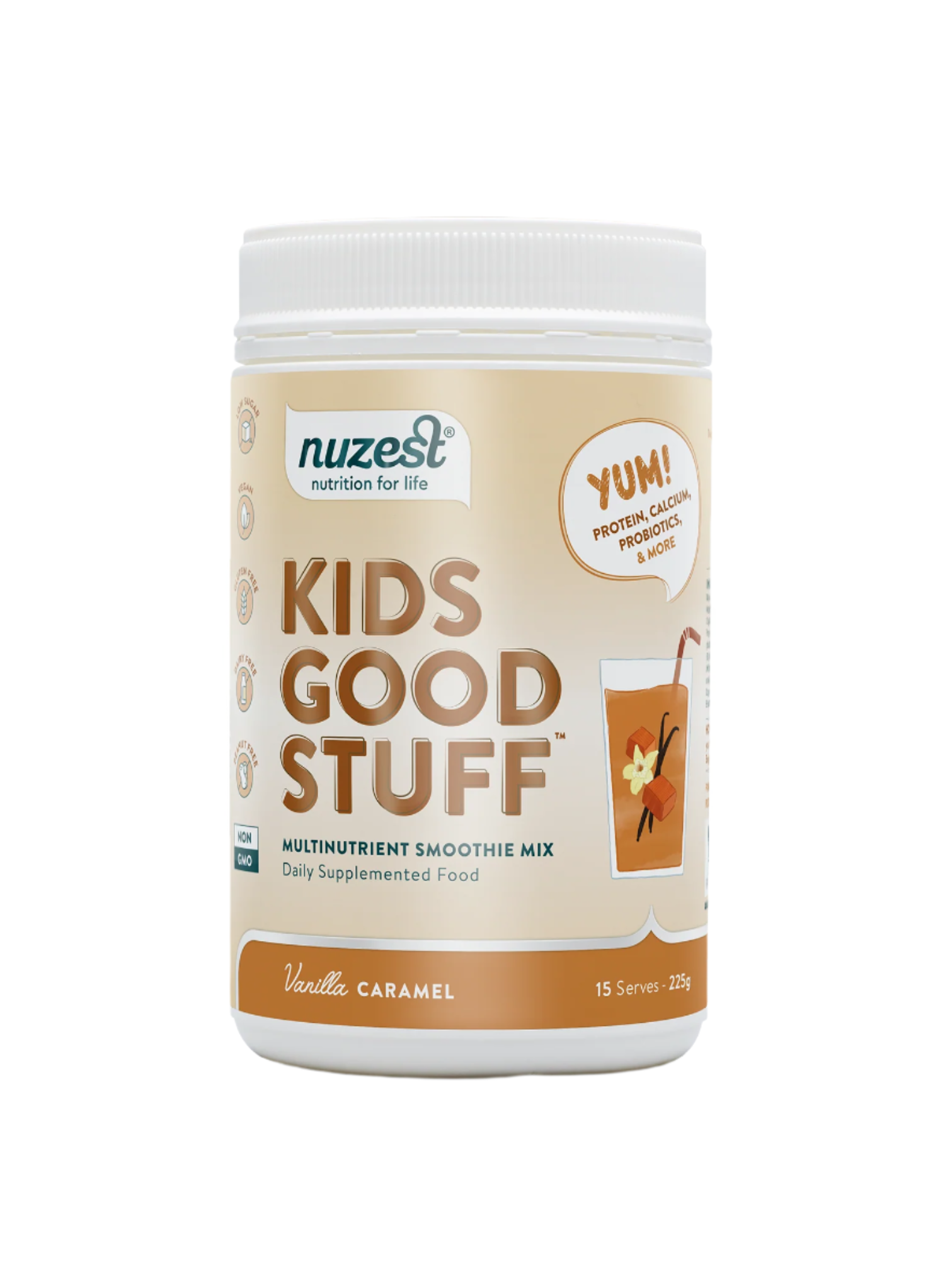Nuzest Kids Good Stuff, Multinutrient Smoothie Mix Vanilla Caramel