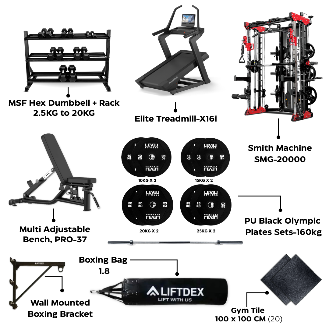Athletix Full Home Gym (Luxury Combo) – Elite Training Experience